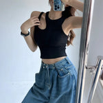 Women Crop Top Seamless Underwear Female Tank Tops Removable Pads Streetwear Beauty Back Padded Camisole Sexy Lingerie