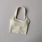 Women's yoga sports bra, neck hanging cross belt chest cushion yoga back training bra