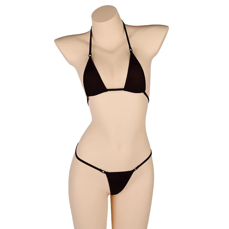 DEKA Transparent Micro Bikini Set for Women Thong Underwear G-String Bra Mini Swimsuit Brazilian Swimwear Sleepwear New S
