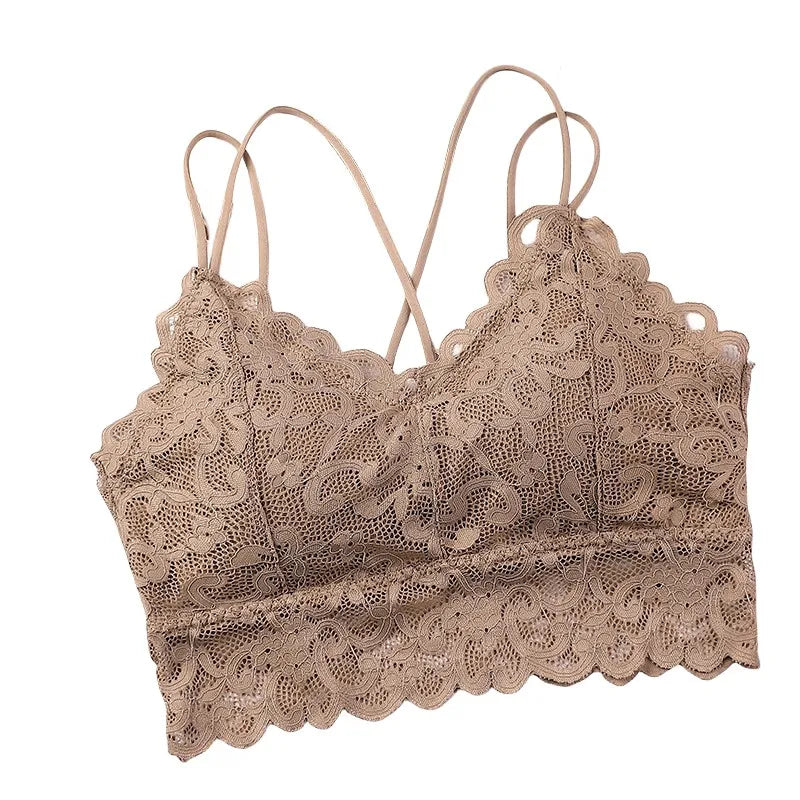 Women Lace Bras Sexy Bralette Solid Color Underwear Female Wireless Underwear Comfort Sexy Lingerie Seamless Push-Up Bra Padded