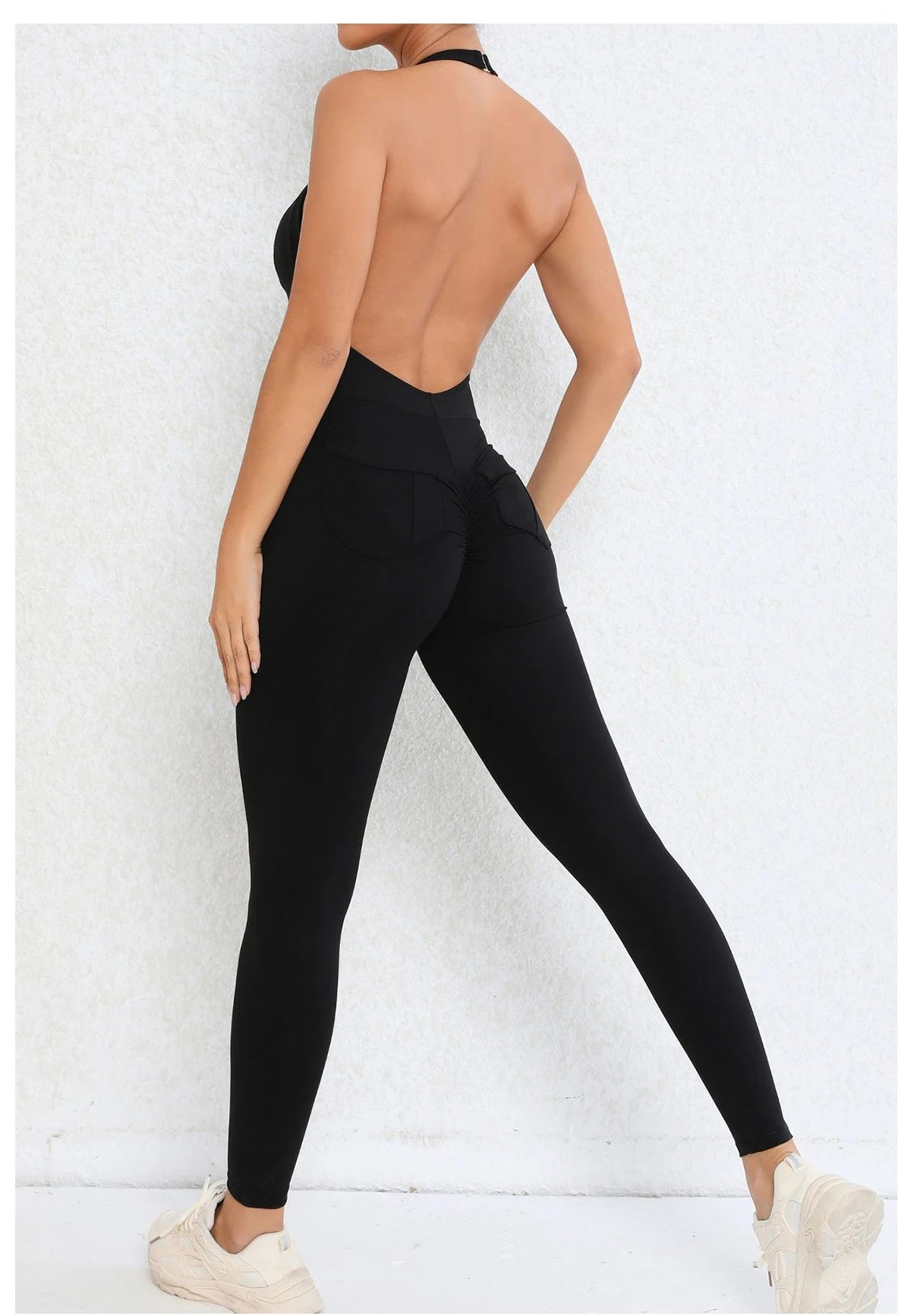 Backless Gym Jumpsuit Sport Overalls Women Nylon Yoga Workout Clothes for Women Fitness Clothing Gym Sets Womens Outfits