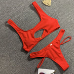 Micro Bikini 2022 Sexy Women Swimsuit Female Rib Bikini Set Push Up Women Swimwear Brazilian Biquini Cut Out Neon Bathing Suit