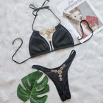DEKA Extreme Mini Micro String Diamond Bikini Set Women Thong Swimsuit Female Triangle Swimwear Two Pieces Bikini Halter Bathing