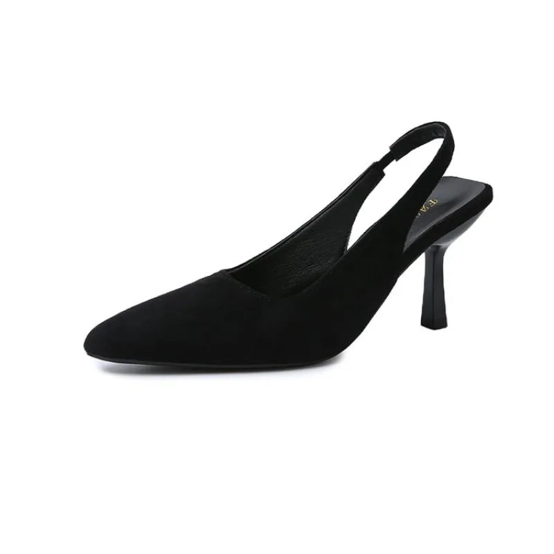 2026 Summer Sandals Women Fashion Pointy Shallow MouthBack Air Anti-slip Wear Heels