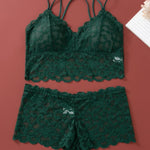 Women Lace Bra Set Bralette Low Rise Panties Nonwire Padded Bra Solid Color Underwear Set Female Sexy Lingerie Comfort Intimates