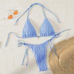 Triangle Micro Bikini for Women Yellow String Halter Thong Sexy Swimsuit Heart Bead Swimwear Bathing Suit Mini Bikinis Sets 2026