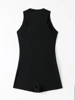 2026 Zipper Swimsuit One Piece Sleeveless Sporty Swimwear Women Sexy Solid Bathers Bathing Swimming Swim Suit Female Beachwear