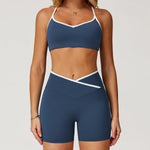 Sportswear Woman Gym Sports Bra Shorts Leggings 2 Piece Set Workout Naked Feeling Seamless Female Fitness Clothing Tracksuits