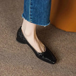 Fashionable and Comfortable Square-toe Shallow-mouth Single ShoesNew Block Heel Temperament Casual Women's Shoes