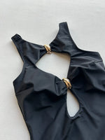 Sexy Hollow Out Metal Buckle One Piece Swimsuit 2026 Women Black Backless Slimming Bathing Suit Beach Holiday Swimwear Monokini