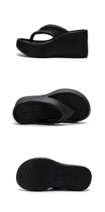 2026 New Women Fashion Slippers Soft EVA Summer Platform Shoes Girls Beach Flip Flops Thick Sole Female High Heel Street Sandals