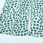 French Style Low-cut Polka Dot Print Camisole Dress For Women Sexy Side Slit Waist-cinching Mid-length Beach Dress Charming WYLB