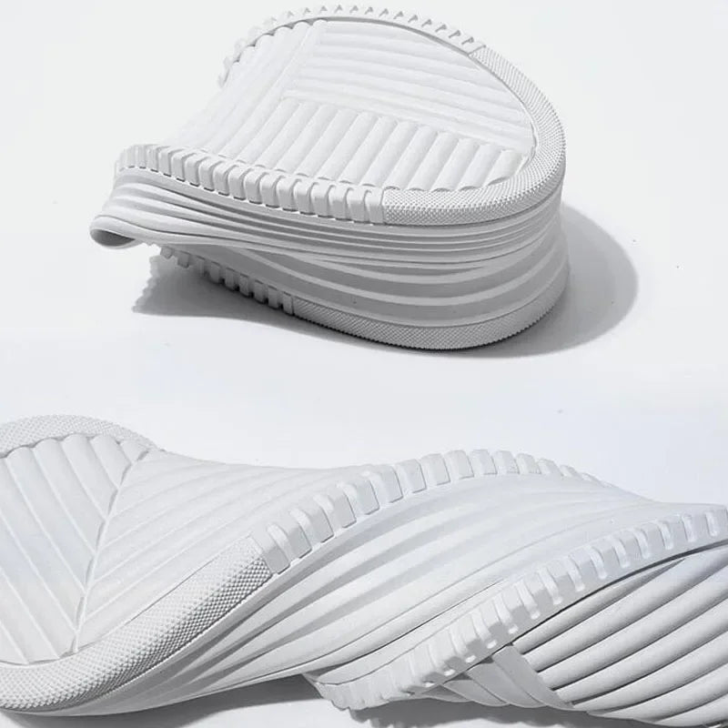 sneakersWomen casual low top leather shoes lightweight white Pink Shoes Breathable Creepers Platform flats Shoes2020