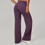 Women Straight Yoga Leg Bottoms Soft Stretchy Fabric Women's Yoga Pants GYM Sweat-Wicking Properties Running Sport Trousers
