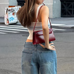 Summer Y2K Hot Girl Camisole V Neck Woolen Vest