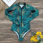 2026 Surfing Sport Swimsuit Long Sleeves Women One Piece SwimsuitSwimwear Solid Monokini Bathing Suit Tropical Bodysuit Female