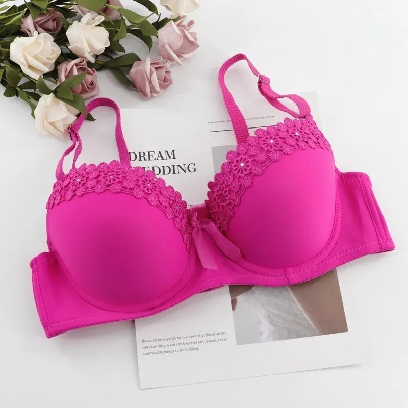 Beauwear Thick Mold Cup Shaped Padded Bra Double Push Up Underwear Full Support Sexy Teens Girls Bra Top Plus 36-42 B Cup