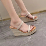 Platform Slippers Open Toe Sexy Gladiator Fashion Nightclub Full Dress Models Retro Lady's wedge heels