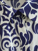 Foridol Blue Flower Print Vintage Casual Shirt Dress Women 2025 Single Breasted Loose Boho Maxi Long Vestidos Dresses Fashion