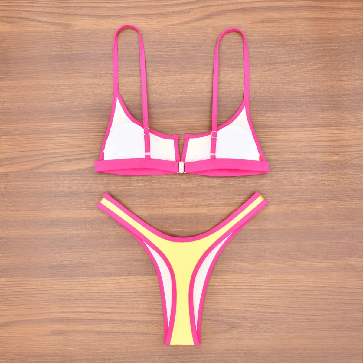 Splicing V Shaped Micro Thong Bikini Women Swimsuit Female Swimwear Two Pieces Bikini Set Push Up Bathing Suit Swim Beachwear
