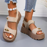 Summer Chunky Sandals Women's Wedge Heels Slides 5cm High Heels Platform Casual Woman Beach Thick Bottom Sandals