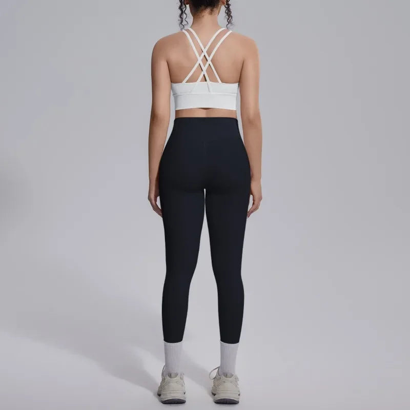 Women's Yoga Set Sports Fitness Running Beautiful Back Slim Fit Bra Hip-lifting High Waist Pants Workout Training Gym Suits