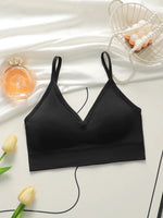 Four Colors U-shaped back Women's seamless comfortable single-layer thin detachable chest cushion sports bra Z2002