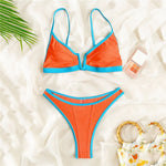 Sexy Black Bikinis Sets Pink Edge Swimwear V Neck Swimsuit Woman 2026 Micro Thong High Cut Bathing Suit Bikinis De Mujer Biquini