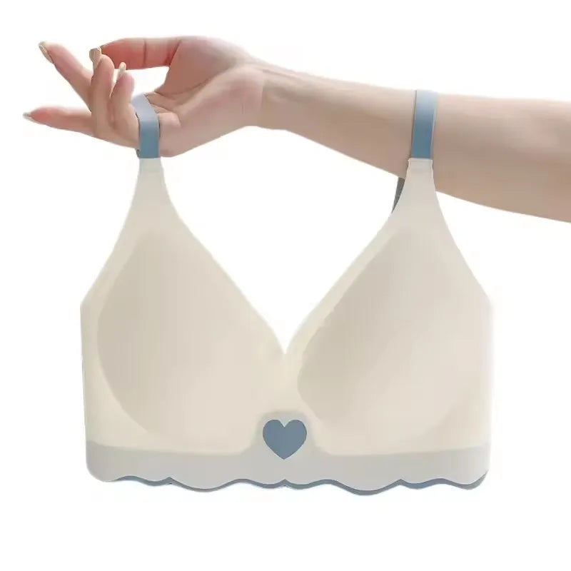 BH No Trace Top Women's Underwear No Steel Ring Pure Desire Comfortable Upper Support Sling Adjustable Everyday Bra for Women
