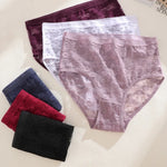 FINETOO 3PCS Women Lace Panties Sexy Hollow Underpants Sexy High Waist Lace Panty Elegant& Romantic Ladies Breathable Underwear