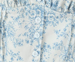 Bowknot Printed Women's Dresses Summer Casual Beach Strap Midi Dress Female Boho Light Blue Buttons Smocked Vestidos 2025