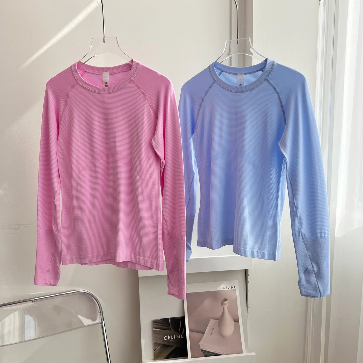 New Long Sleeve Yoga Shirt Top Women's Tight Fitness Wear Gym Clothes Sports Blouses Running Training Workout Pilates Yoga Shirt
