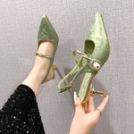New Summer Fashion Pointed Toe Pearl Shoes Women Sexy Women Sandals High Heels Banquet Women Shoes