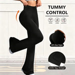 Nude High Waisted Tummy Control Butt Lifting Flare Leggings High Stretch Sports Pants Casual Outdoor Running Yoga Workout Bottom