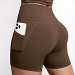 3Pcs Summer Butt Lifting Yoga Pockets Shorts High Waist Cyclings Tights Workout Jogging Shorts Sportswear Gym Running Short