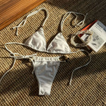 DEKA Brazilian Mini Thong Bikini Set Female Solid Swimwear Women G-String Swimsuit Briefs Micro Panties