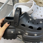 Women Fashion Clogs DIY Cute Stars Platform Slippers Soft EVA Sexy High Heels Female Indoor Street Shoes Girls Beach Sandals