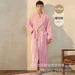 Long Flannel Robe for Men Women Warm Home Pajamas Loungewear 2026 Autumn Winter New Thick Coral Fleece Couple Bathrobe