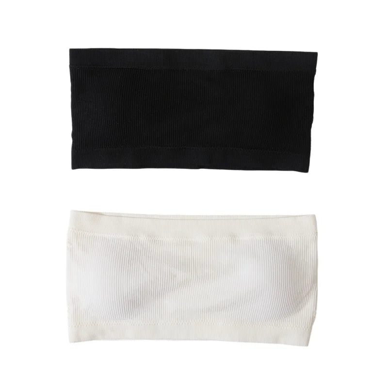 2Pcs/Set Strapless Bras For Women Tube Bra Female Sexy Crop Top Seamless Underwear Non-wire Bandeau Bra M-XL Women Intimates