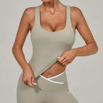 Women's Nude Yoga Vest Slim Fit Beautiful Back Sports Top Running Casual Fitness Tight Top