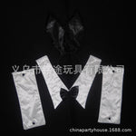 Easter Bunny Girl Cosplay 3-Piece Prop Set - Satin Headband Fluffy Rabbit Tail for Halloween Christmas