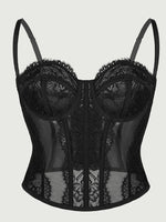 Sexy Lace Fishbone Corset Waist Cincher Casaul Style Tight Camisole Vest Outerwear For Women Backless Sleeveless Charming NPNV