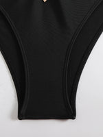 Halter Cut Out High Waist Bikini Female Swimsuit Women Bandeau Swimwear Two-pieces Bikini set Bather Bathing Suit Swim Beachwear