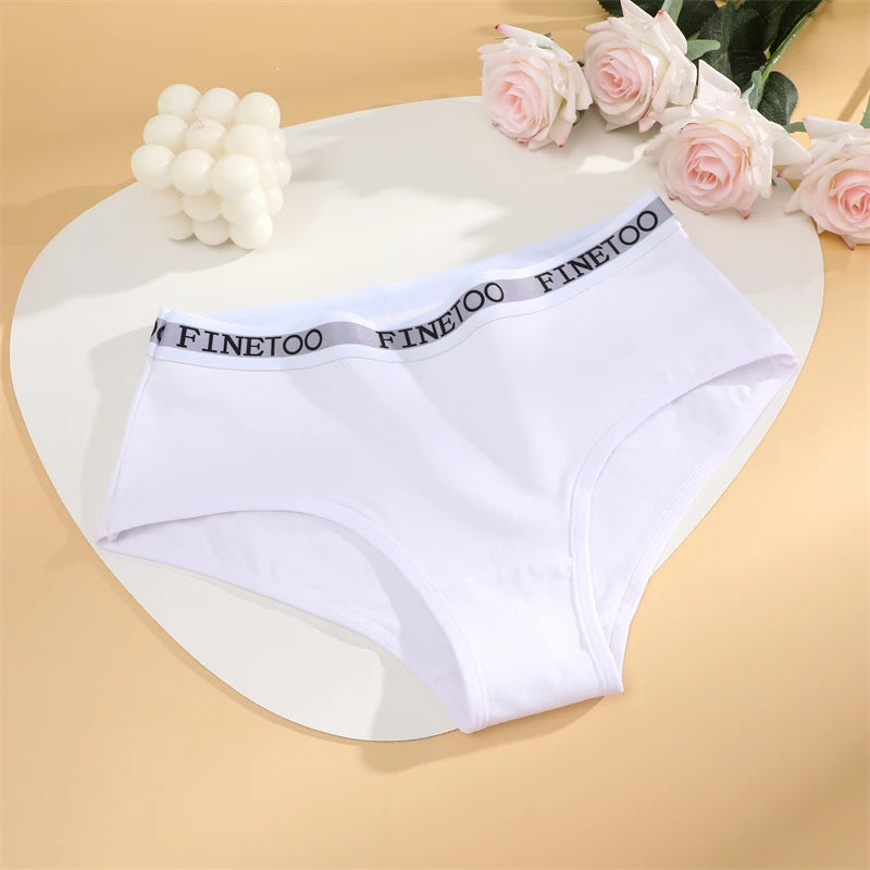 Women's Cotton Briefs Letter Belt Underwear Women Panties Sexy Breathable Briefs Female Stretch Ladies Soft Comfortable Lingerie
