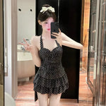 New High-end Popo Group Classic Bodian Cake Skirt, Slim Fit and Slimming One-piece Swimsuit for Women