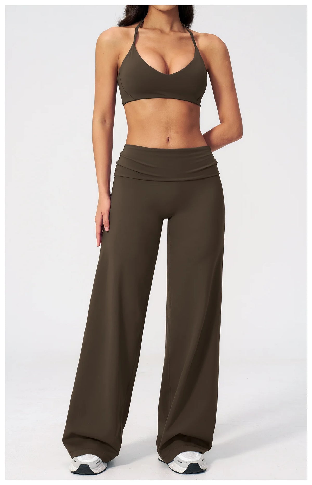 Yoga Pants Women High Waist Fitness Sports Flared Trousers Gym Workout Jogging Wide Leg Pants Female Dance Sports Flared Pants