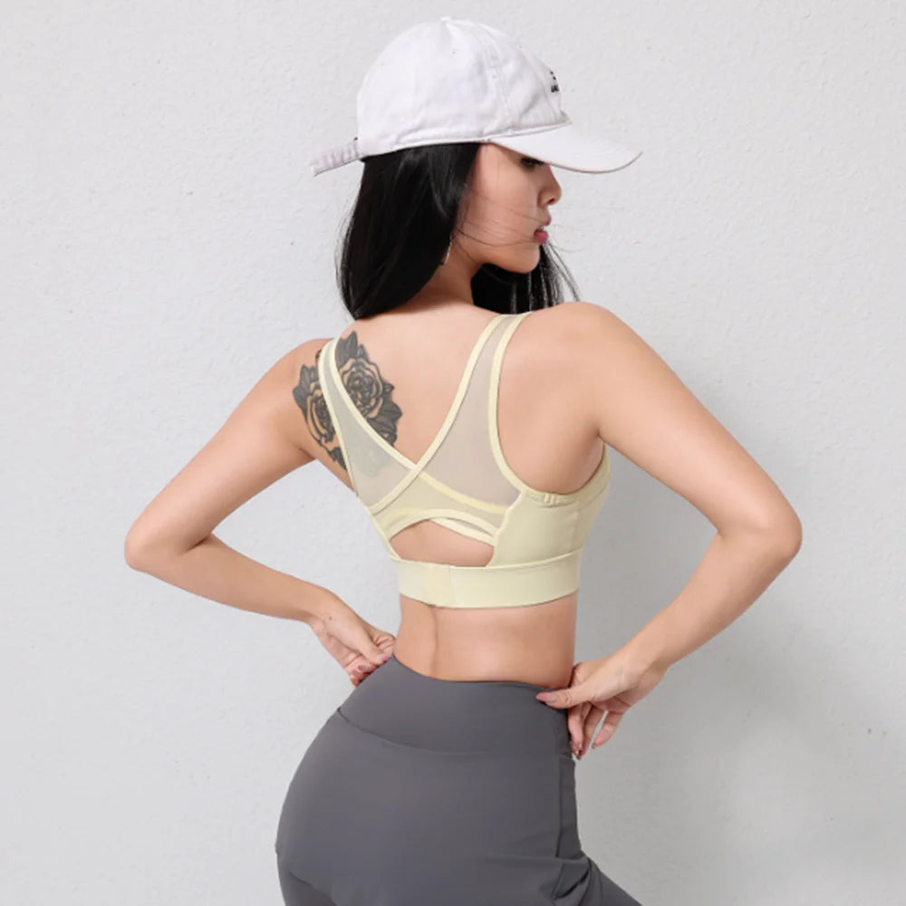 Women's High Impact Sports Bra, Racerback Workout Tank Top for Running, Yoga & Casual Streetwear