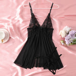 New Erotic Pajamas Set Lace Sleepwear For Women Exotic Cotumes Babydoll Transparent Dress Sexy Lingerie Hot Nightdress Open Bra