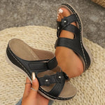 Women Slippers 2026 New Casual Slippers Fashion Flower Hollow Out Slippers for Women Wedge Platform Slipper Non-slip