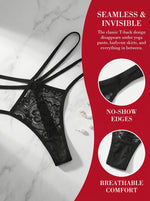 New 2 pcs Ladies' New Lace Sexy Black And Red Hollow cross Sexy Set Thong Underwear Sexy thong C878